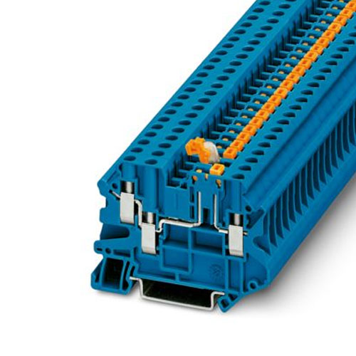 PHOENIX CONTACT -  UT 4-TWIN-MT BU - Knife-disconnect terminal block