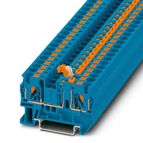 PHOENIX CONTACT -  PT 4-MT BU - Knife-disconnect terminal block