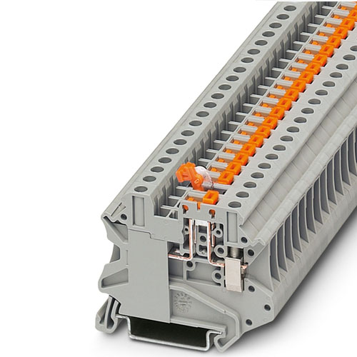 PHOENIX CONTACT -  UT 4-MT-P/P YE - Knife-disconnect terminal block