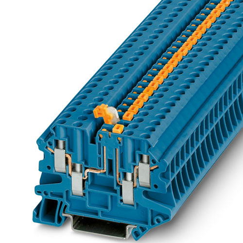 PHOENIX CONTACT -  UT 4-QUATTRO-MT P/P BU - Knife-disconnect terminal block