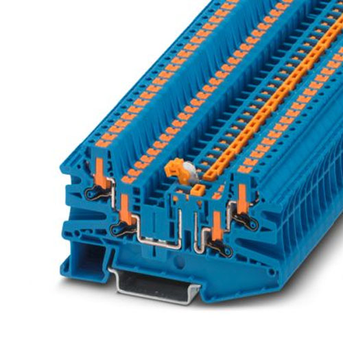 PHOENIX CONTACT -  PTV 2,5-QUATTRO-MT BU - Knife-disconnect terminal block