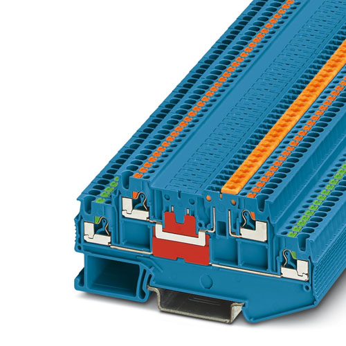 PHOENIX CONTACT -  PTT 1,5/S-L/MT BU - Knife-disconnect terminal block
