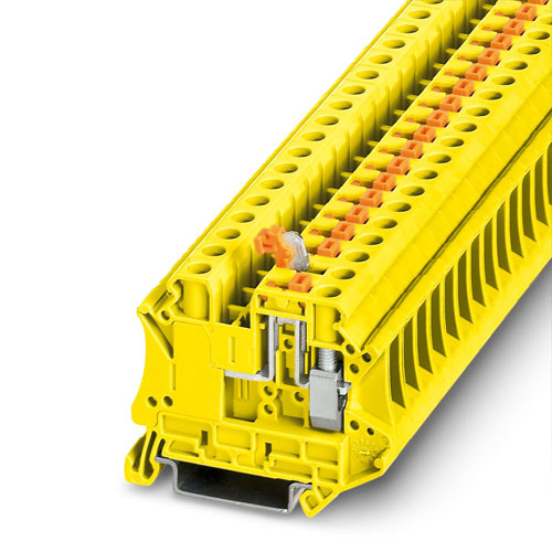 PHOENIX CONTACT -  UT 6-MT P/P YE - Knife-disconnect terminal block