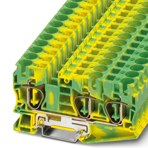 PHOENIX CONTACT - ST 10-TWIN-PE - Spring cage ground terminal block
