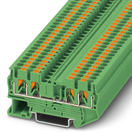 PHOENIX CONTACT - PT 2,5-QUATTRO GN - Feed-through terminal block