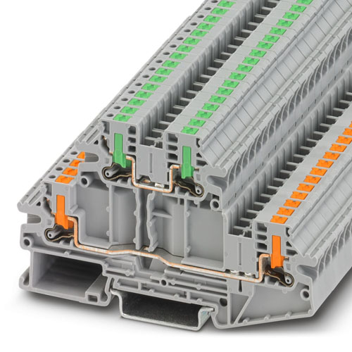 PHOENIX CONTACT -  PTTBV 2,5/U-OG/O-GN - Double-level terminal block