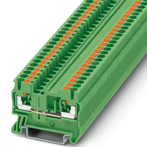 PHOENIX CONTACT -  PTV 2,5-TWIN GN - Feed-through terminal block