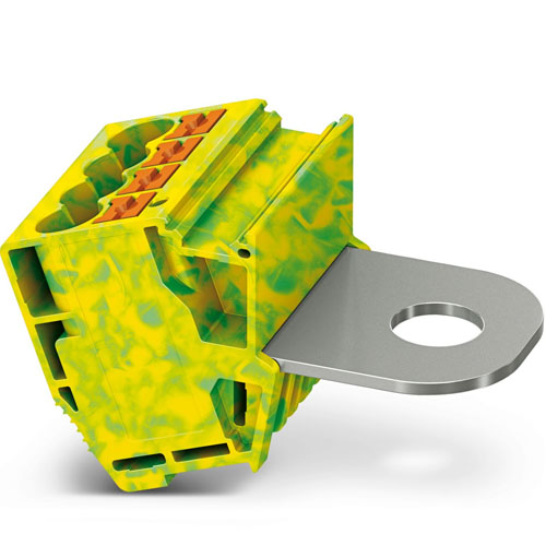 PHOENIX CONTACT -  AGK PT 4X6/M10 GNYE - Pick-off terminal block