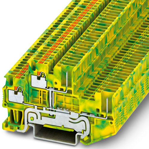 PHOENIX CONTACT -  PTTB 1,5/S/2P-PE - Protective conductor double-level terminal block