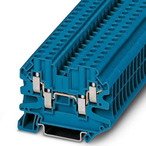 PHOENIX CONTACT -  UT 4-QUATTRO HV BU - Four-conductor universal terminal block