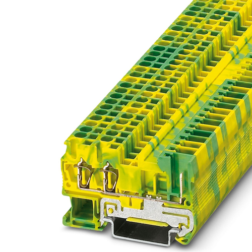 PHOENIX CONTACT -  ST 2,5-TWIN/ 1P-PE - Spring cage ground terminal block