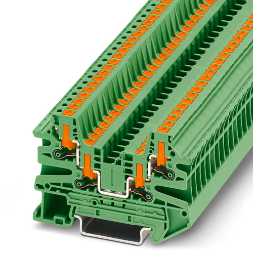 PHOENIX CONTACT -  PTV 2,5-QUATTRO GN - Feed-through terminal block