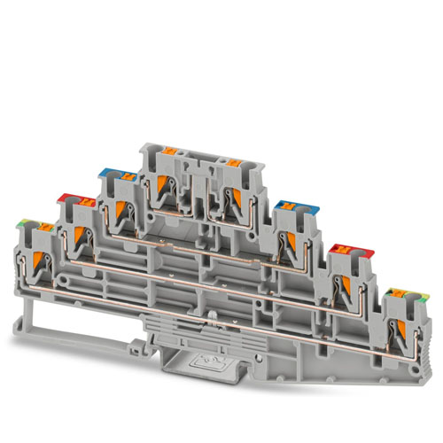 PHOENIX CONTACT -  PT 2,5-PE/L RD/L BU/TG - Multi-level terminal block