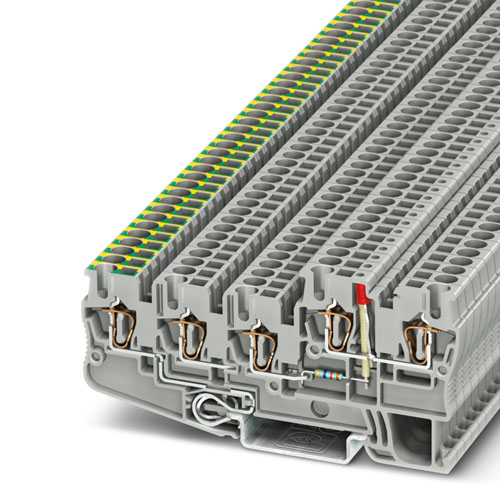 PHOENIX CONTACT - STIO 2,5/4-PE/2B/L-LA24RD/O-M - Installation ground terminal block